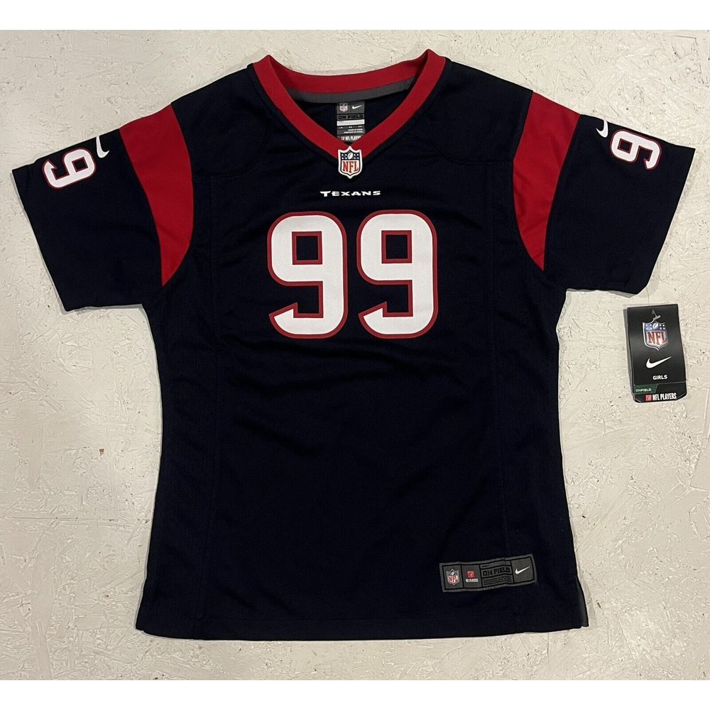 Nike #99 JJ Watt Houston Texans On Field NFL Football Jersey Children's Size 14